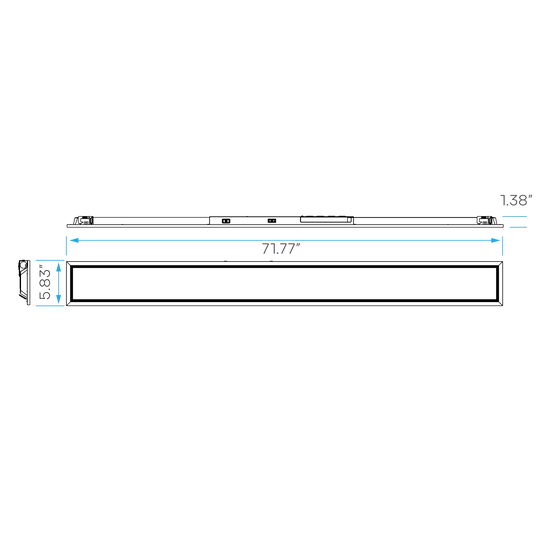 LUXRITE-LR24284Luxrite Montauk LR24284 6" X 6' Linear Backlit Panel Selectable CCT/Wattage
