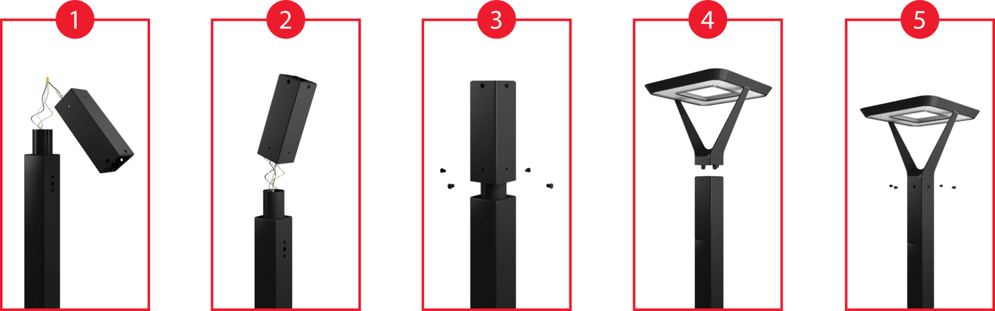 RAB-AL5WRAB AL5 120W Post Top Area Light Selectable CCT + Wattage