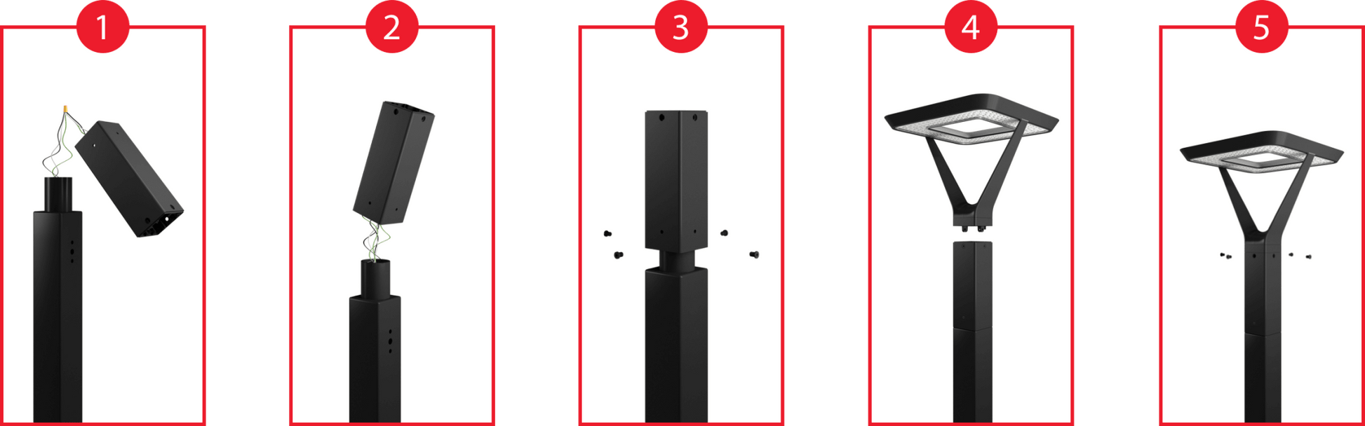 RAB-AL5WRAB AL5 120W Post Top Area Light Selectable CCT + Wattage