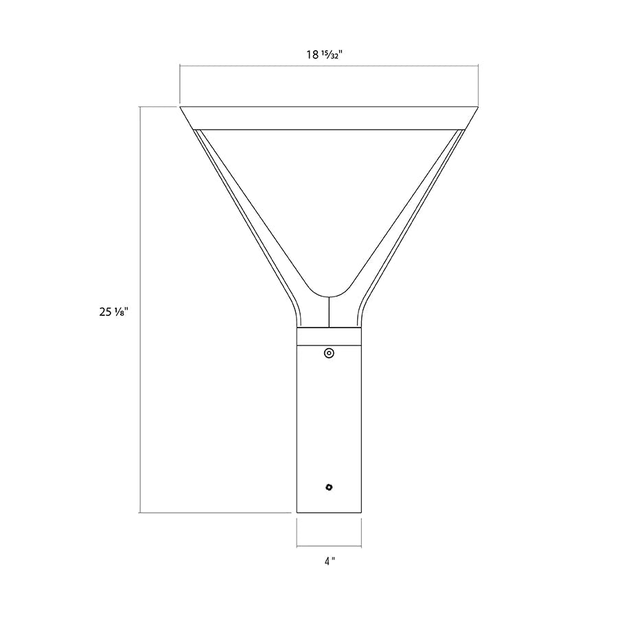 RAB-AL5SWRAB AL5S 120W Square Post Top Area Light Selectable CCT + Wattage