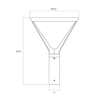 RAB-AL5SWRAB AL5S 120W Square Post Top Area Light Selectable CCT + Wattage