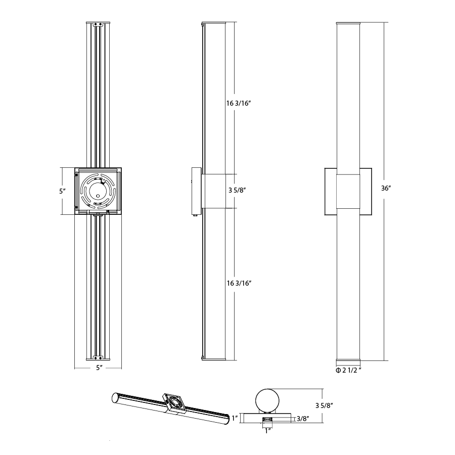 RAB - ALR - 36RBRAB ALR - 36RB 30W 36" Wall Vanity Selectable CCT