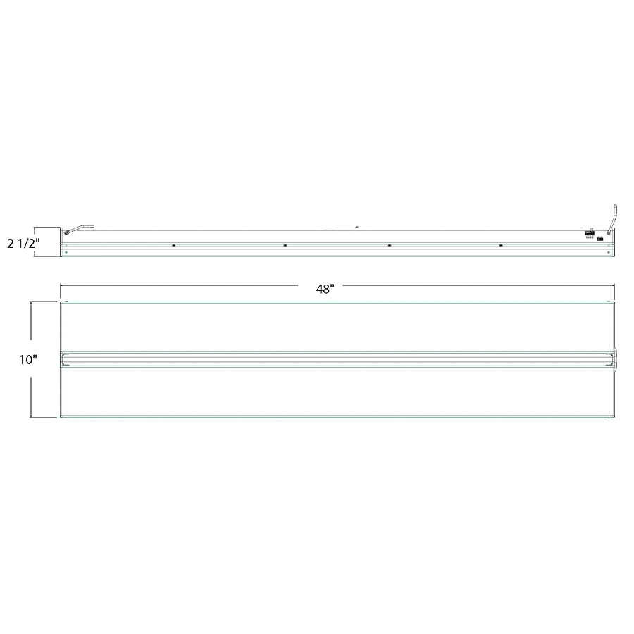 RAB - ARLRAB ARL 360W 4' AEROBAY Linear High Bay Selectable CCT/Wattage