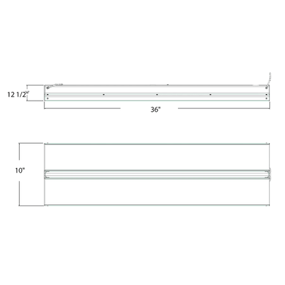 RAB - ARMRAB ARM 275W 3' AEROBAY Linear High Bay Selectable CCT/Wattage