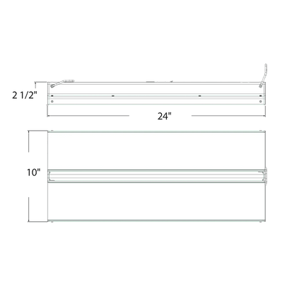 RAB - ARSRAB ARS 160W 2' AEROBAY Linear High Bay Selectable CCT/Wattage