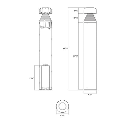 RAB-B17MWRAB B17M Mushroom Top Bollard Selectable Wattage + CCT
