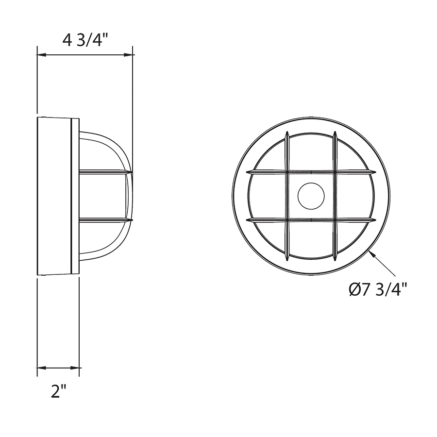 RAB - BULKH15RRAB BULKH15R 15W Bulkhead Wall Sconce Selectable Wattage/CCT