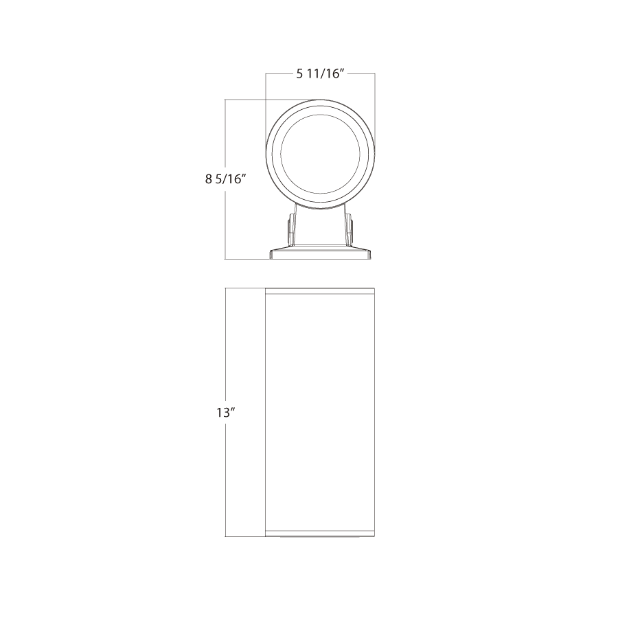 RAB - CD34 - 6WZRAB CD34 - 6W 36W 6" Cylinder Wall Mount Selectable Wattage/CCT