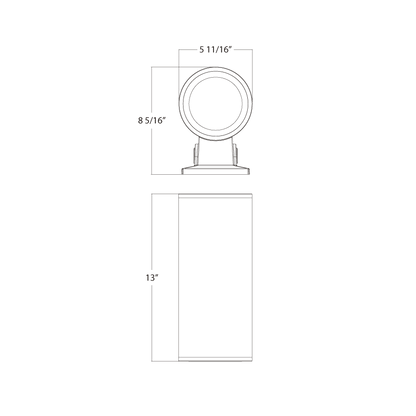 RAB - CD34 - 6WZRAB CD34 - 6W 36W 6" Cylinder Wall Mount Selectable Wattage/CCT