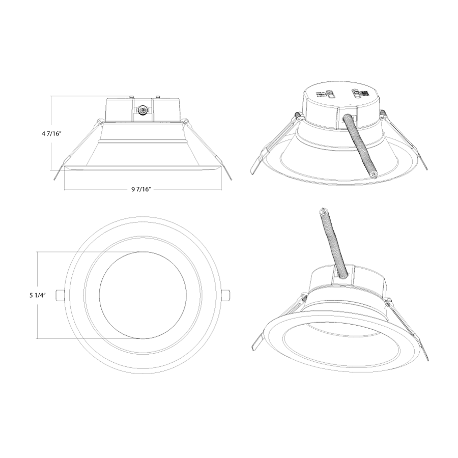 RAB - CR8RAB CR8 30W LED 8" Commercial Downlight Selectable Wattage/CCT