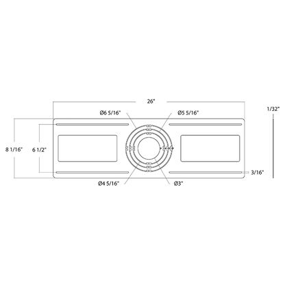 RAB-DLPLATE/WFR3456RAB DDLPLATE/WFR3456 Rough In Mounting Plate 3"/4"/5"/6"