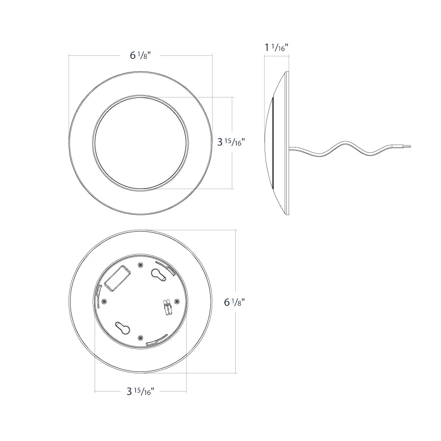 RAB - DISK17 - 4/BPRAB DISK17 - 4 4" 7W Surface Mount Disk Light Selectable CCT