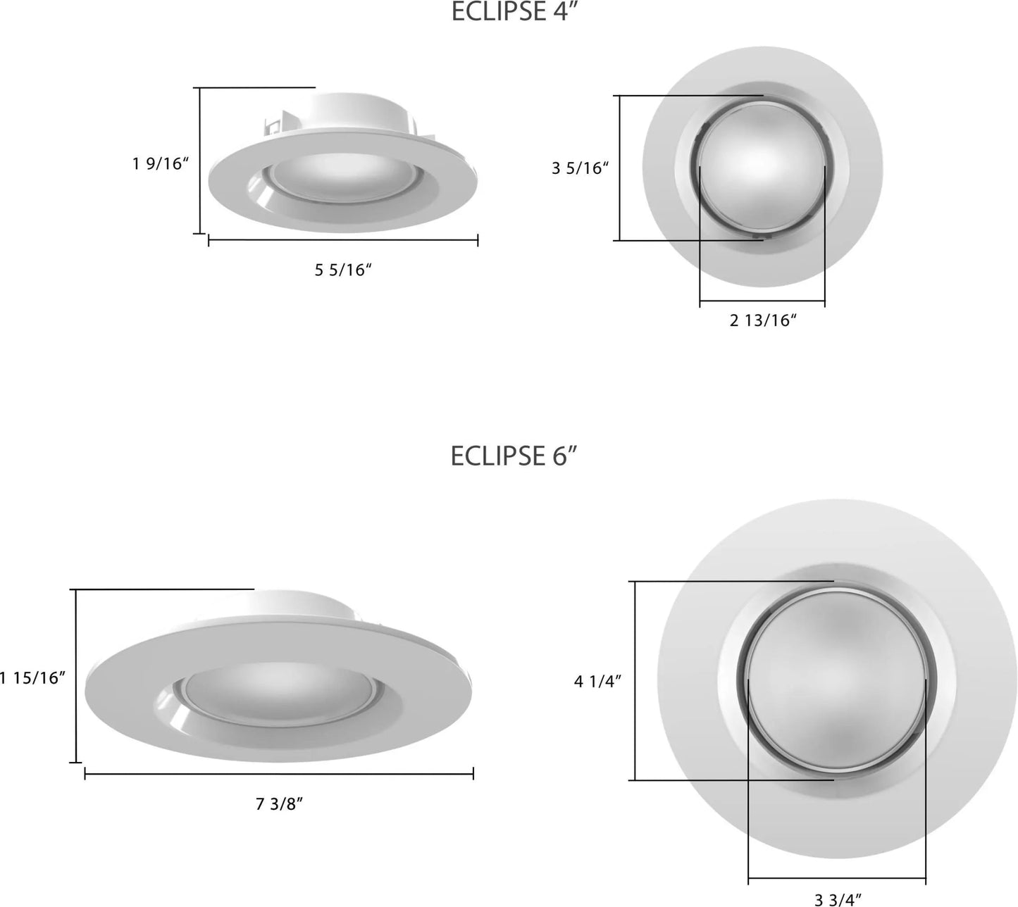 RAB - ECLPS6BRAB ECLPS6 9W LED 6" Round Retrofit + Nightlight Selectable CCT