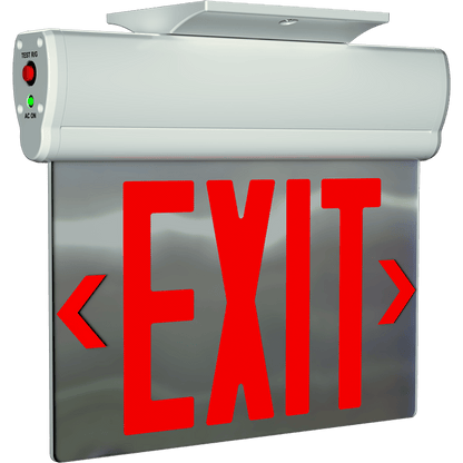RAB-ELS-MPRAB ELS Edge-Lit LED Exit Sign Red/Green White Housing with Battery Backup