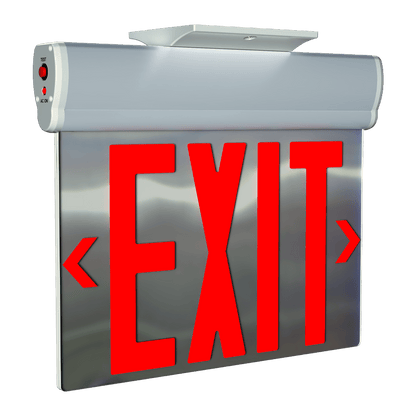 RAB-ELSNYC-MPRAB ELSNYC Edge-Lit LED Exit Sign Red NYC Compliant Aluminum with Battery Backup