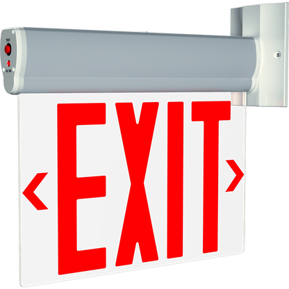 RAB-ELXNYCRAB ELXNYC Edge-Lit LED Exit Sign Red NYC Compliant Recessed or Surface Mount