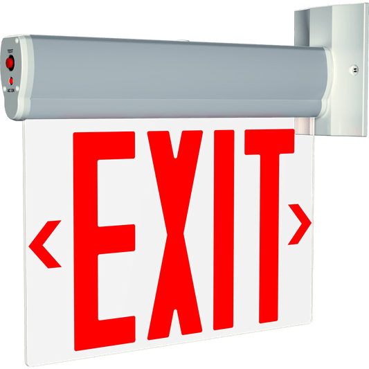 RAB-ELXNYCRAB ELXNYC Edge-Lit LED Exit Sign Red NYC Compliant Recessed or Surface Mount