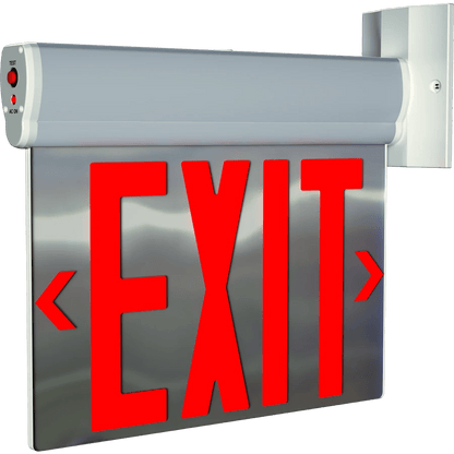 RAB - ELXNYC - MPRAB ELXNYC - MP Double Face Edge Lit Exit Sign Red/Green Letters NYC Approved