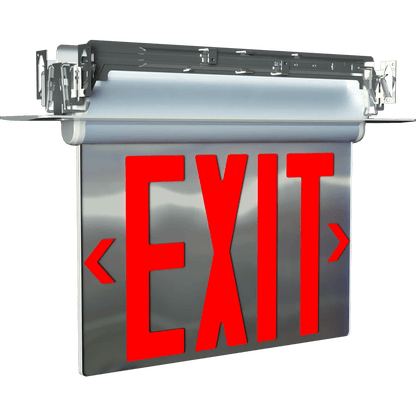 RAB - ELXNYC - MPRAB ELXNYC - MP Double Face Edge Lit Exit Sign Red/Green Letters NYC Approved