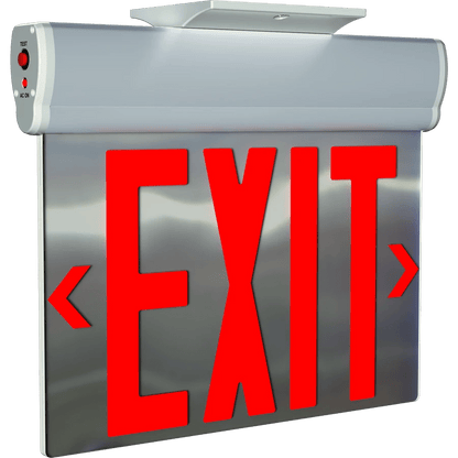 RAB - ELXNYC - MPRAB ELXNYC - MP Double Face Edge Lit Exit Sign Red/Green Letters NYC Approved