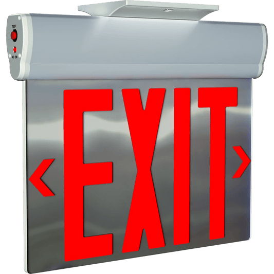RAB - ELXNYC - MPRAB ELXNYC - MP Double Face Edge Lit Exit Sign Red/Green Letters NYC Approved
