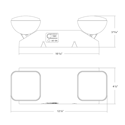 RAB-EM-BRAB EM LED Emergency Light with Square Heads and Battery Backup
