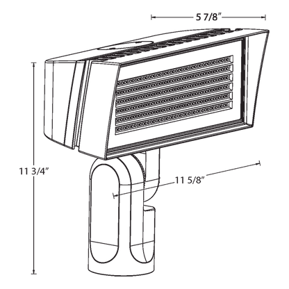 RAB - FFLEDMSFRAB FFLEDMSF 80W Floodlight Slipfitter Mount Selectable CCT+Wattage