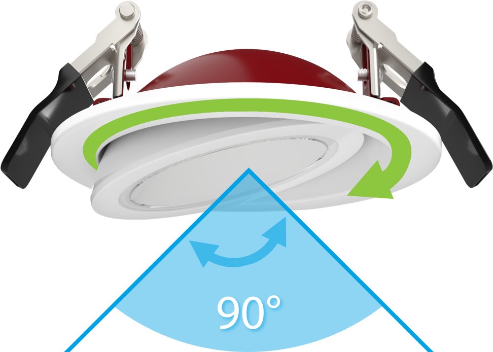 RAB - FGIMBAL4RAB FGIMBAL4 9W LED 4" Downlight Gimbal Selectable CCT Fire Resistant