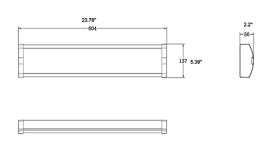 RAB - GUS17 - 2RAB GUS17 - 2 25W 2FT Stairwell Light Selectable Wattage/CCT