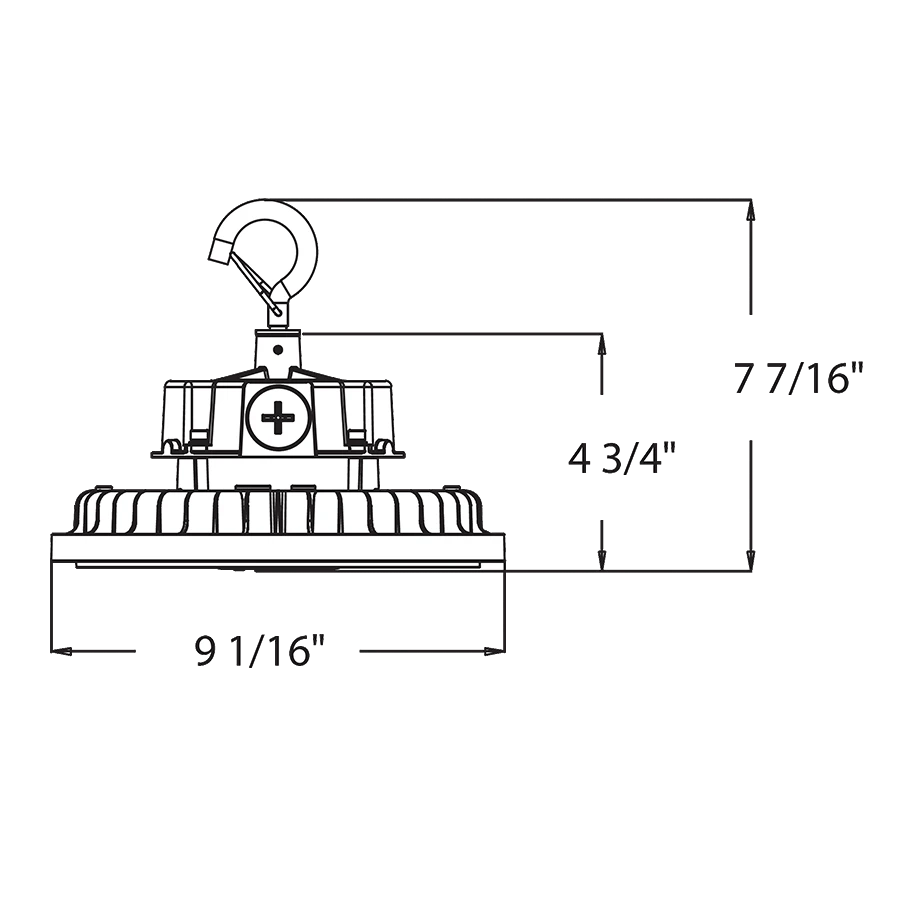 RAB-H15BRAB H15 9" 150W LED High Bay Selectable Wattage & CCT