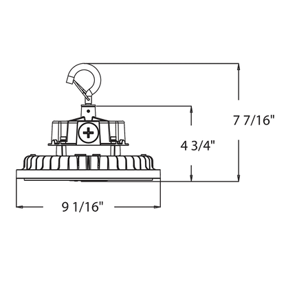 RAB-H15BRAB H15 9" 150W LED High Bay Selectable Wattage & CCT
