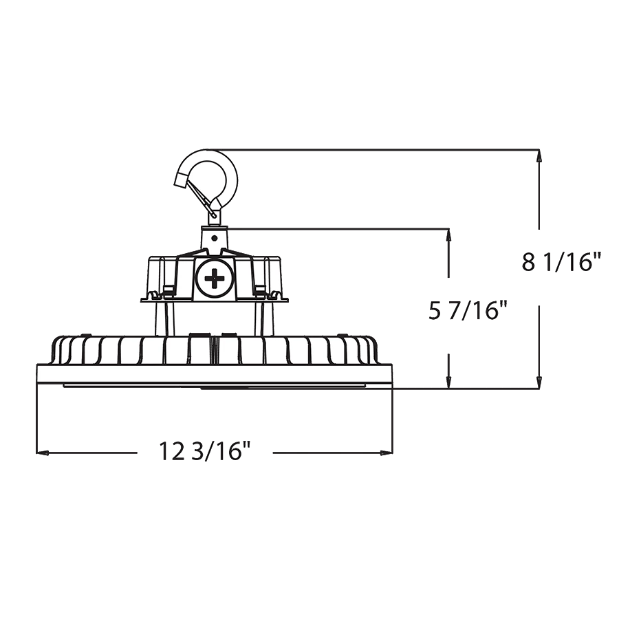 RAB-H15XLBRAB H15XL 12" 240W LED UFO High Bay Selectable Wattage & CCT