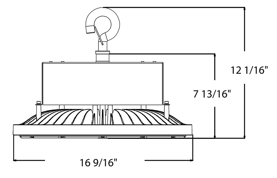 RAB - H17XXLRAB H17XXL 500W LED High Bay Selectable Wattage & CCT