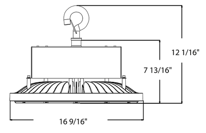 RAB - H17XXLRAB H17XXL 500W LED High Bay Selectable Wattage & CCT