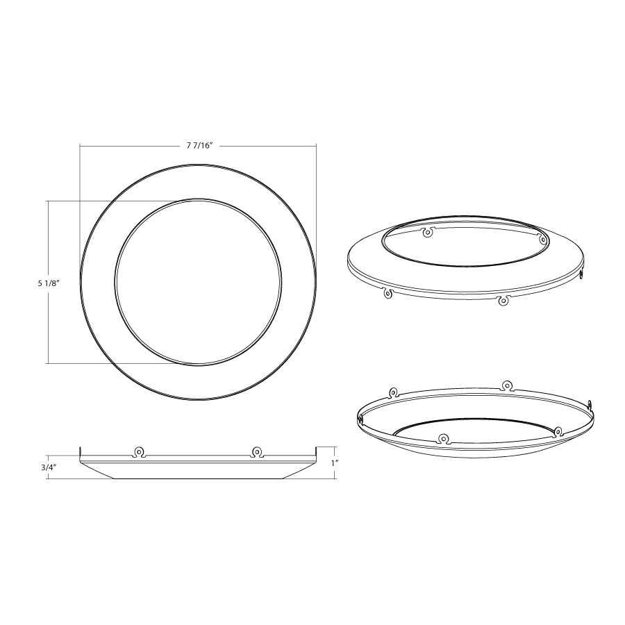 RAB - DISK34 - TRIM - 6 - BNRAB LED 4"/6" Disk Color Trim Change