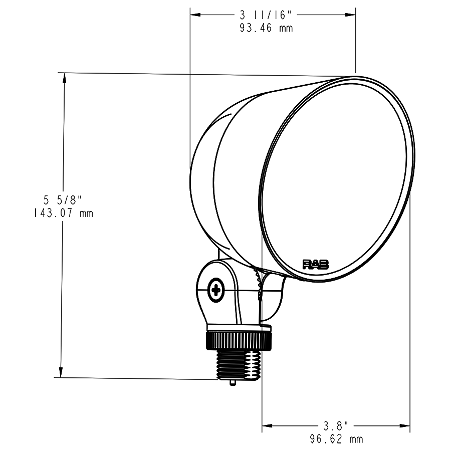 RAB - LF17WRAB LF17 8W Landscape Floodlight Selectable Wattage/CCT