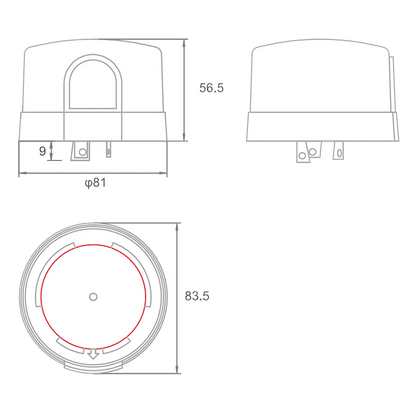 RAB - R - 3P - PCTRAB R - 3P - PCT 3 Pin Twistlock Photocell 120V - 277V