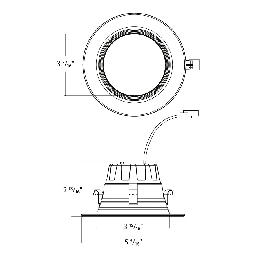 RAB-R4R109FA120WBRAB R4R109FA 10W LED 4" Round Retrofit High Output Selectable CCT