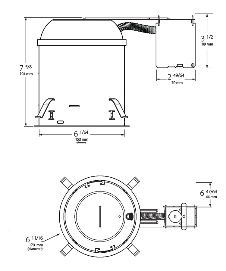 RAB - RDCANIC6RRAB RDCANIC6R 6" Remodel Housing