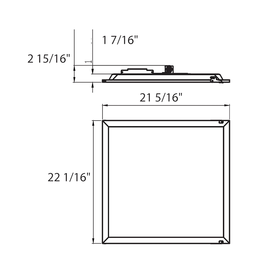 RAB - RPLED2X2RAB RPLED2X2 30W LED 2X2 Retrofit Panel Selectable CCT/Wattage