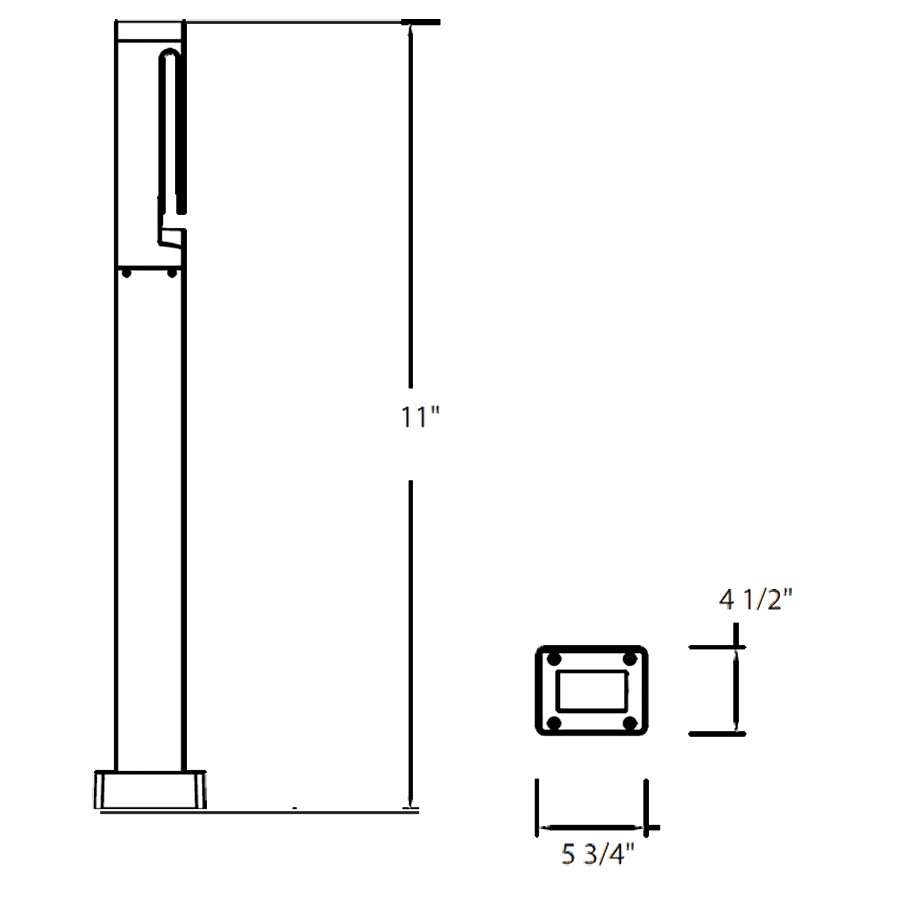 RAB - SA - CLBTRAB Sage SA - CLBT Clip 5W Tall Bollard 30K