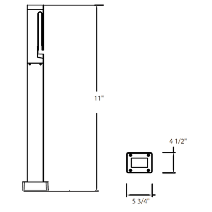 RAB - SA - CLBTRAB Sage SA - CLBT Clip 5W Tall Bollard 30K