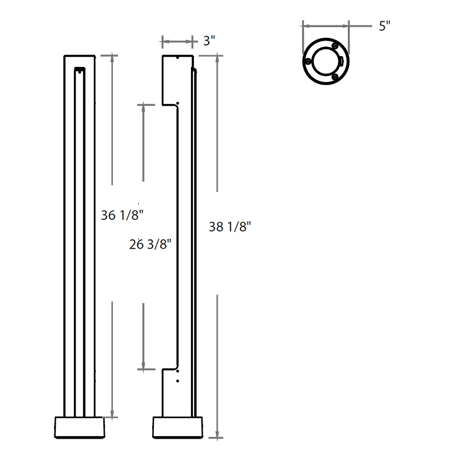 RAB - SA - REBRAB SAGE SA - REB Reed Bollard 30K