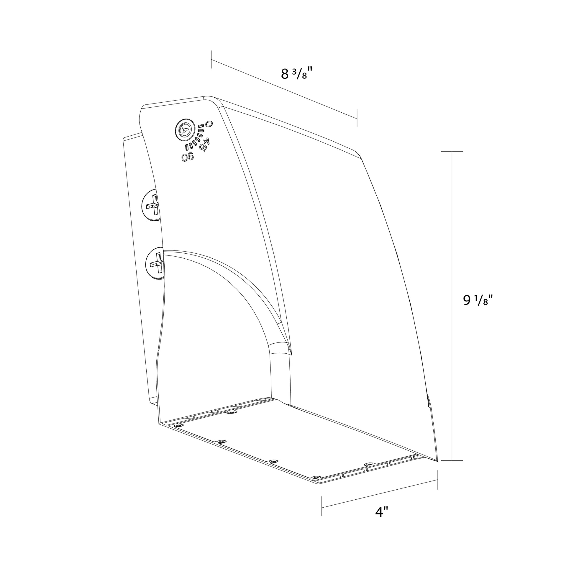 RAB-SLIM17FA50ADJRAB SLIM17FA50ADJ 50W LED Full Cutoff Adjustable Wallpack Selectable CCT