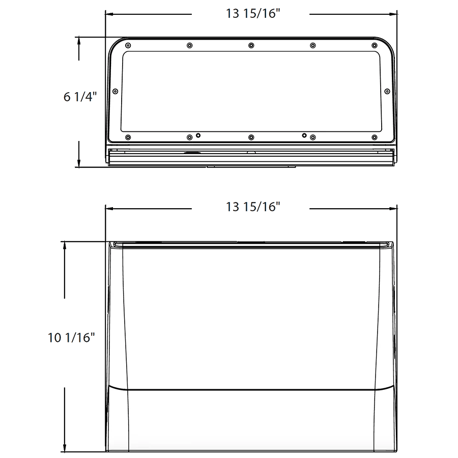 RAB - SLIM22 - L - 150WRAB SLIM22 - L - 150 150W LED Wallpack Selectable Wattage CCT & Throw