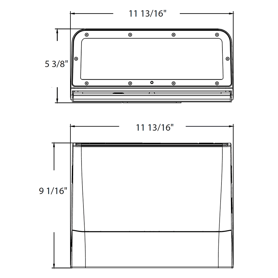 RAB - SLIM22 - M - 100WRAB SLIM22 - M - 100 100W LED Wallpack Selectable Wattage CCT & Throw