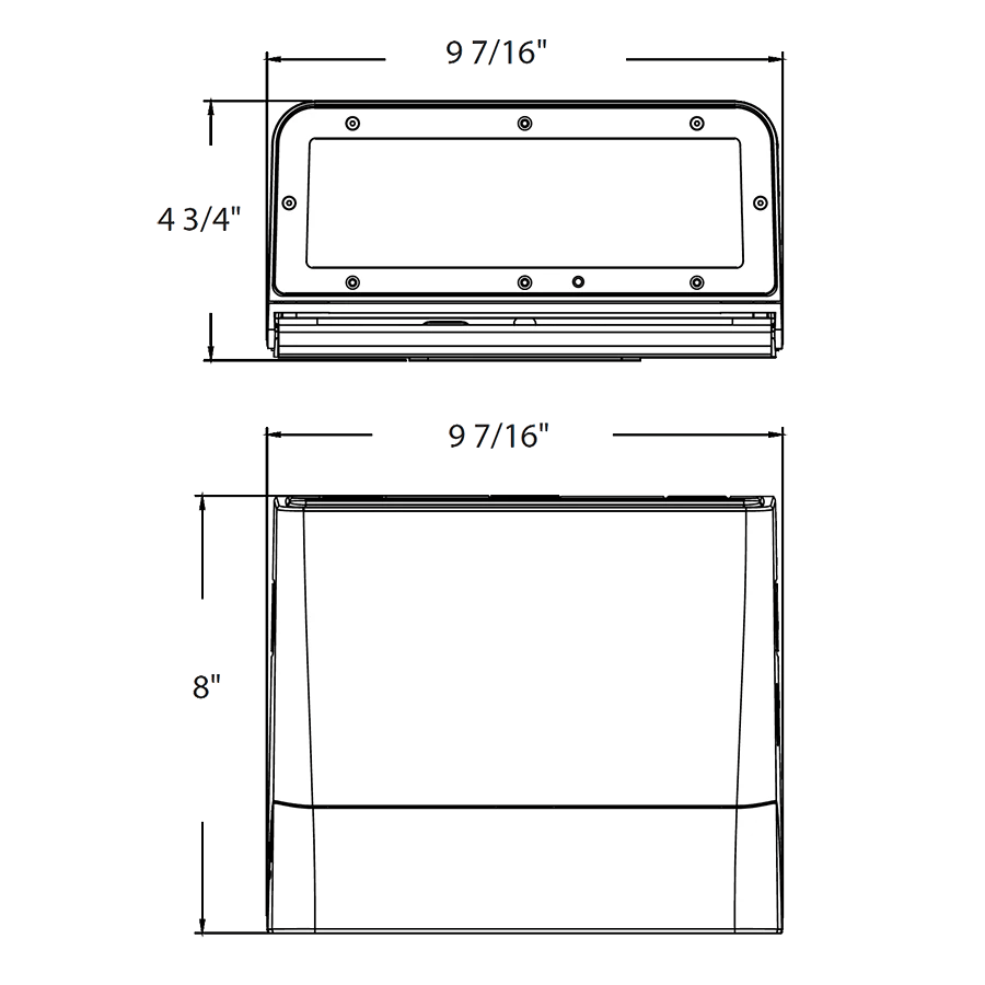 RAB - SLIM22 - S - 30RAB SLIM22 - S - 30 30W LED Wallpack Selectable Wattage CCT & Throw