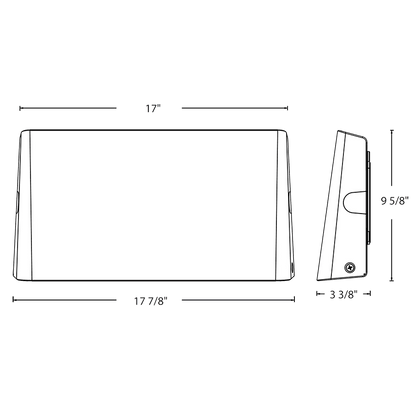 RAB - SLIMLWRAB SLIML 60W LED Wallpack Selectable Wattage/CCT & Photocell