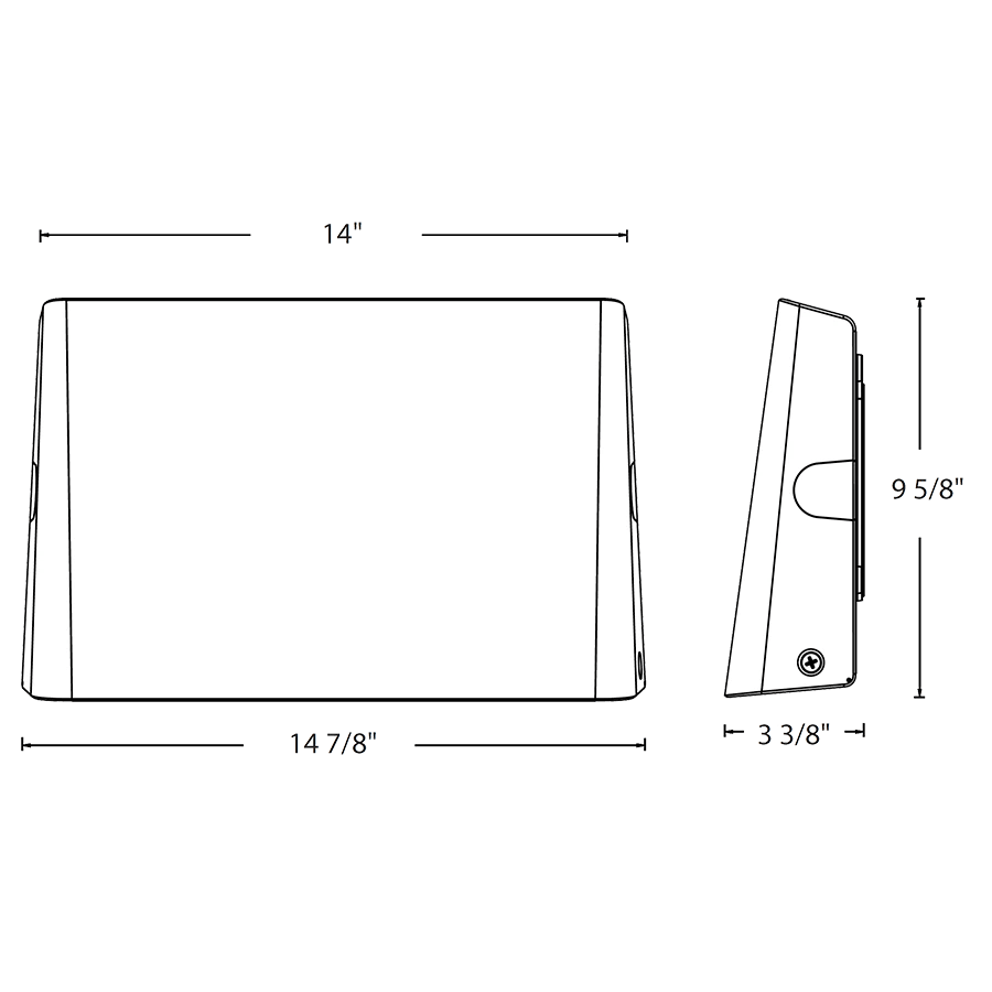 RAB - SLIMMWRAB SLIMM 55W LED Wallpack Selectable Wattage/CCT & Photocell