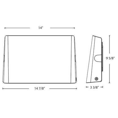 RAB - SLIMMWRAB SLIMM 55W LED Wallpack Selectable Wattage/CCT & Photocell